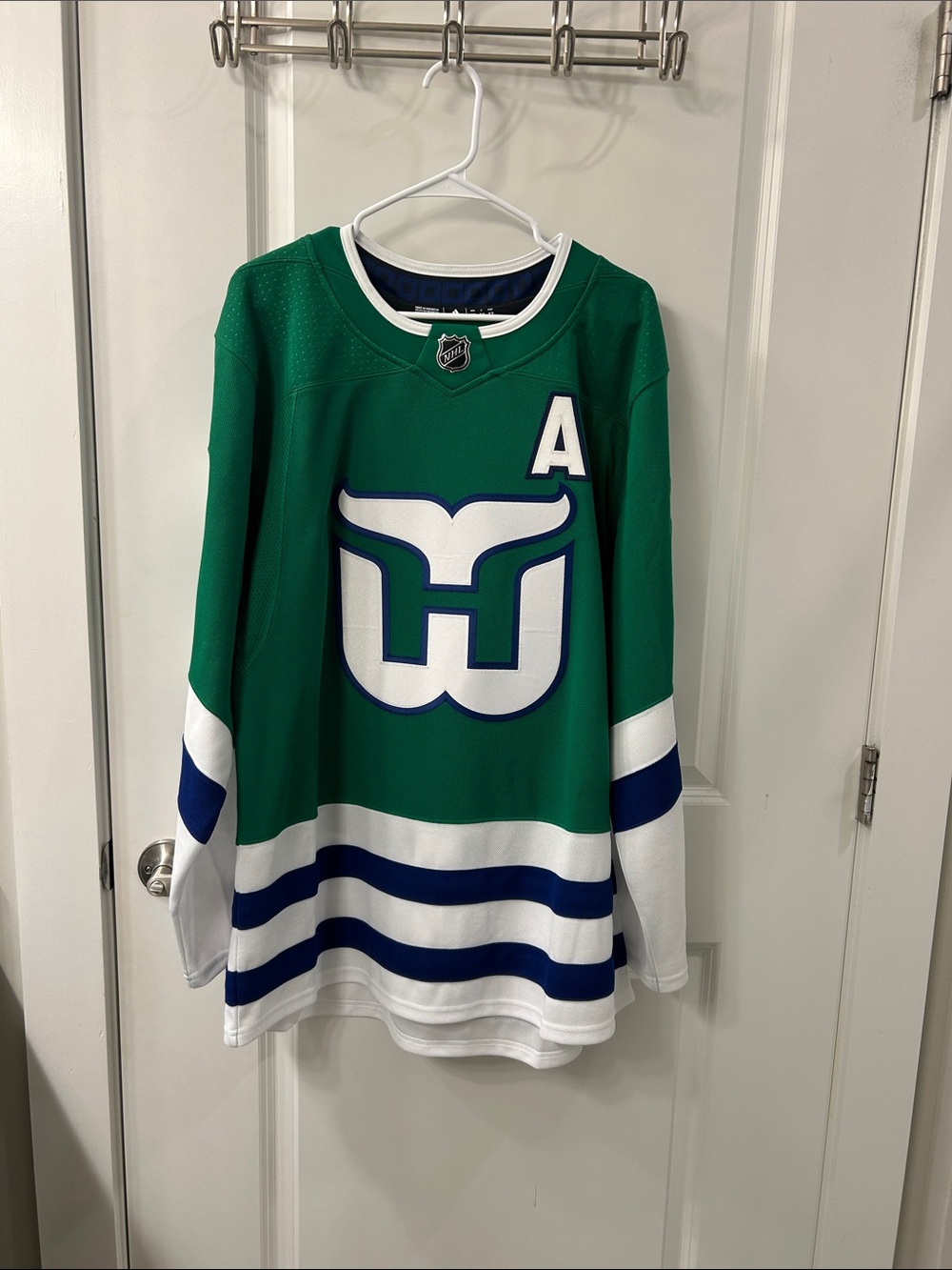 Adidas Carolina Hurricanes Sebastian Aho Whalers Jersey Size 52 (Large)
